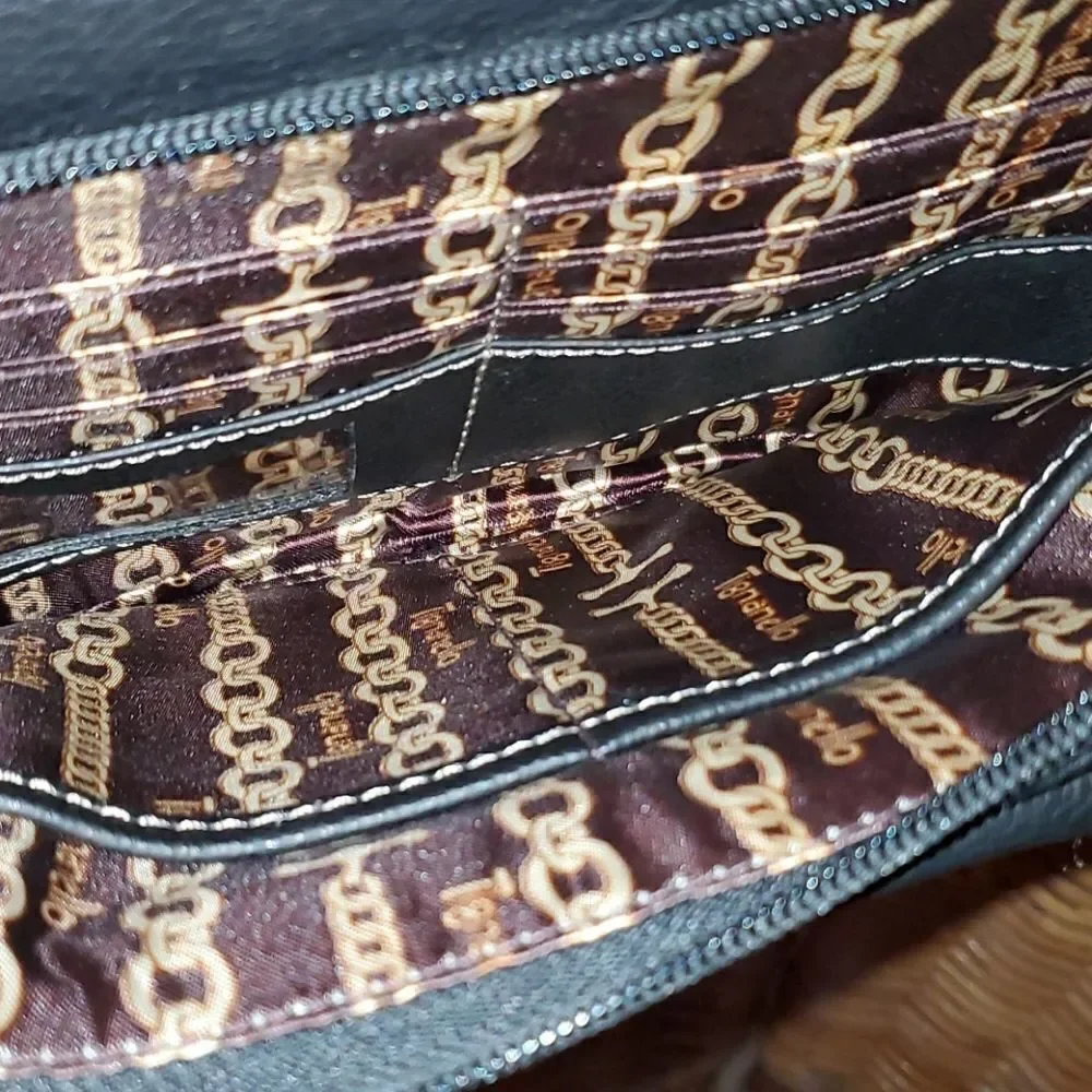Tignanello Black Leather Purse